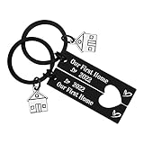 Our First Home 2022 Keychain Set Housewarming Gift New Home Gift for Couple Friends Family First Home Keyring New Homeowner Gift for Women Men Her Him Coworker Moving in Jewelry Realtor Closing Gifts