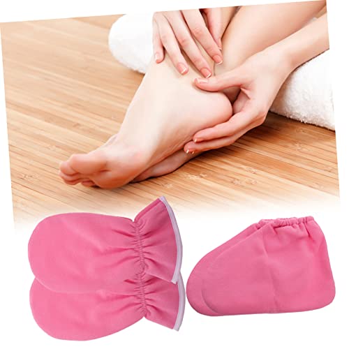 Adocarn 4Pcs Essential Oil Gloves Sock Booties For Women Mittens Women Dry Hands Gloves Paraffin Bath For Feet Spa Wax Gloves Wax Glove And Bootie Paraffin Bath Mitt Heating Work #TOP7
