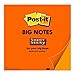 Post-it Super Sticky Big Notes, 15 x 15 Inches, 30 Sheets/Pad, 1 Pad (BN15), Large Neon Orange Paper, Super Sticking Power, Sticks and Resticks