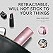 Flint Rose Gold Retractable Mini Lint Roller with 90 Extra Sticky Sheets, Small and Portable Lint Roller, Ideal Pet Hair Remover, Travel Lint Rollers for pet Hair Extra Sticky