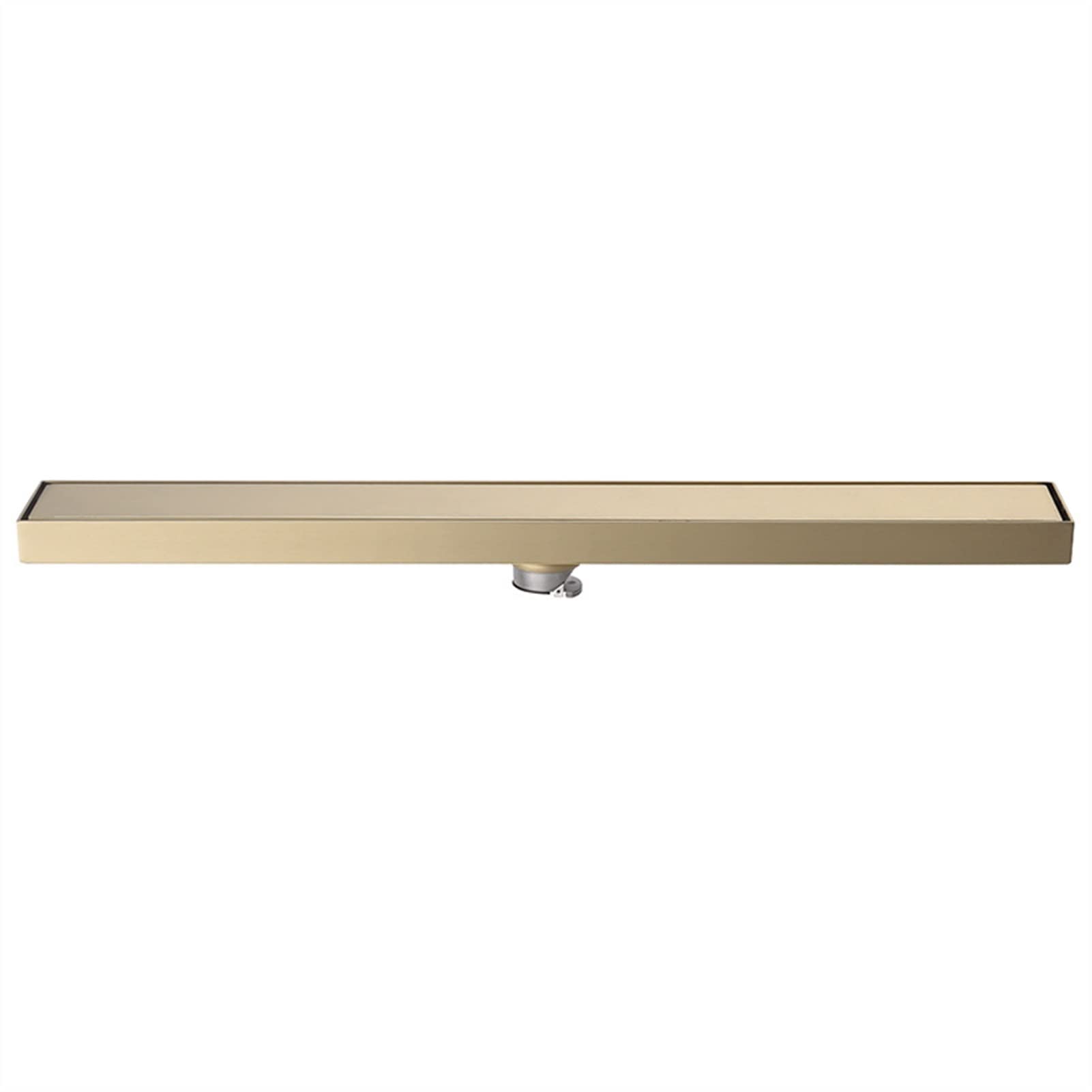 Caniveau de douche or brossé en acier inoxydable design luxe