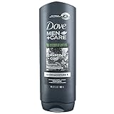 Dove Men+Care Charcoal + Clay Purifying Body + Face Scrub, 18 fl oz (3 pack) (Bundle)
