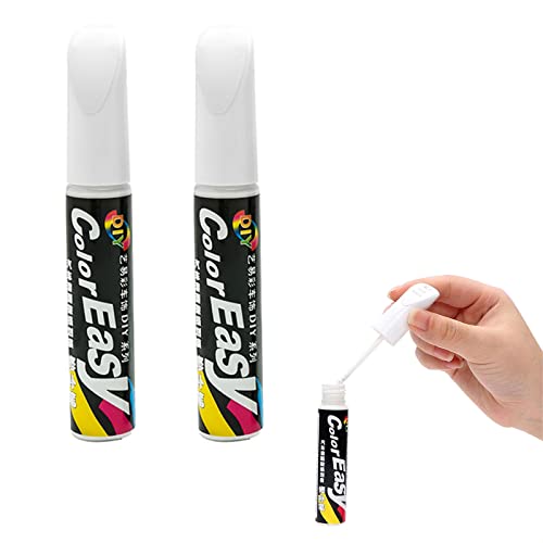 Bolígrafo Reparador Arañazos Coche, Rotulador de retoque, Pluma De Reparación, Blanco, 2 piezas