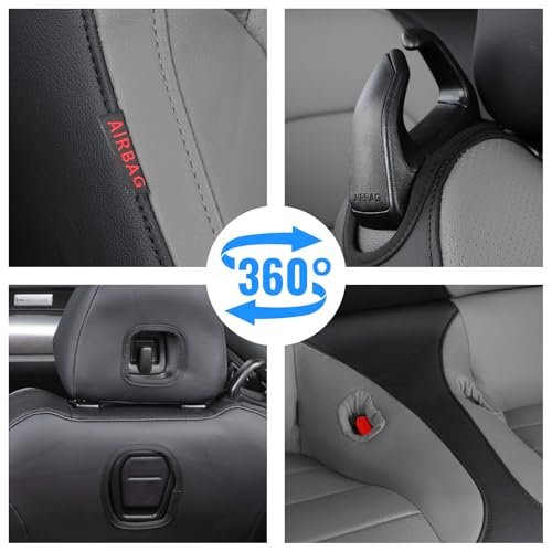 Image of Custom Car Seat Covers for Ford 2015-2026 Mustang Convertible,Faux Leather