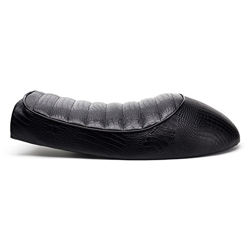 Triclicks Universal Crocodile Pattern Motorcycle Seat Saddle Retro Cafe Racer Seat Cover (Black)