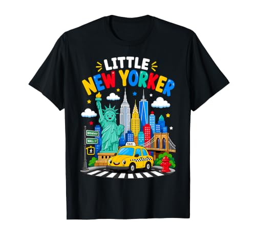 Little New Yorker City Taxi Skyline T-Shirt