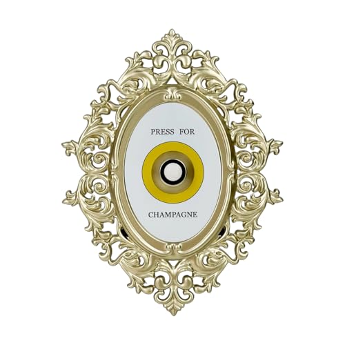 Rvluw Vintage Champagne Themed Doorbell Sign