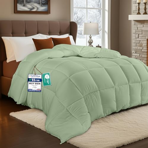 Utopia Bedding Edredón, Primavera/Verano Relleno Nórdico Cama 150/160, Edredon 200 gr/m² en 100% Microfibra (Verde Salvia, Cama 80/90-155 x 220 cm)