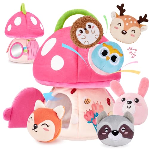 hahaland - hahaland Jouet Éveil Bébé 0-6 Mois - Peluche Sensorielle Montessori pour Enfant - Cadeau Naissance Garçon Fille 3 6 9 Mois