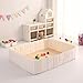 Ball Pit for Toddlers Baby Girls Boys Dogs with Play Mats as Playpen, Fence, Rectangle Oxford Cloth Portable & Foldable (White)