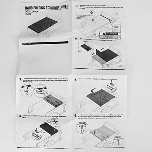 Tonneau Cover Clamp, Strong Construction Direct Replacement Tri Fold Tonneau Cover Clamp Kit Universal Fitment for Hard Tri Fold Tonneau Cover