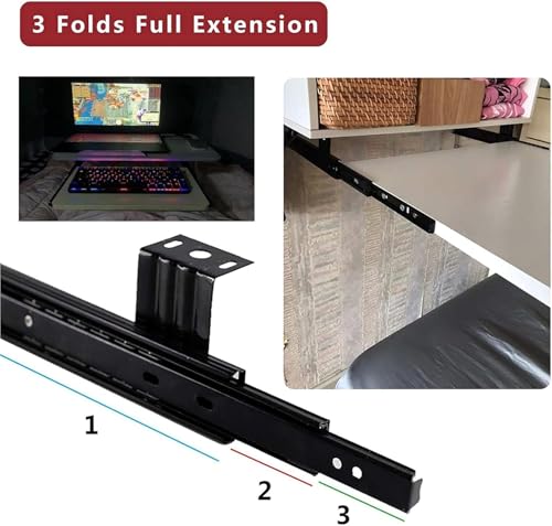 Guías para bandejas de teclado extensibles, ideales para organizar gabinetes de hogar 3