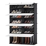 Espacio: es un organizador de zapatos espacioso con amplio espacio para almacenar diferentes tipos de zapatos, con compartimentos más grandes para zapatos más grandes. Una rejilla puede caber alrededor de 16 a 48 pares de zapatos para adultos dependiendo de la cantidad de cubos. Cada cubo tiene capacidad para hasta 10 libras de peso a la vez.