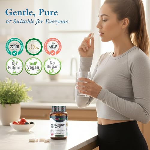 Malato di magnesio naturale 500mg Qualità premium 100 capsule vegane Massima biodisponibilità - 4