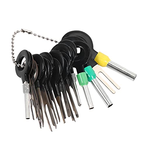 Zunedhys de 21 herramientas de extracción de terminales para llaves de coche, cableado eléctrico de engarzado, conector de pin, extractor de extractor de herramientas para la mayoría de conexiones