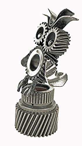 Savage Metal - Small Crafted Owl Rustic Industrial Steampunk Metal Sculpture/Statue/Figurine - Ideal For Home Decor Accents, Living Room, Bedroom, Table Top, Tv Stand - Boho Modern Decorations #TOP4