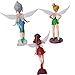 Grostmend Tinkerbell Party Decorations Mini Fairy Figurines Fairies for Fairy Garden Accessories Tinkerbell Cake Topper Miniature Figurines Decor Doll Birthday Gifts for Girls