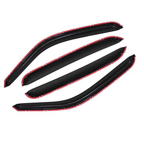 D&O Motor 4Pcs Front+Rear Smoke Sun/Rain Guard Window Visors For Chevy/Gmc/Cadillac 00-06 Suburban Yukon Xl 02-06 Avalanche Escalade Esv/Ext 99-06 Silverado Sierra 07 Classic Body Crew Cab ‎94355 #TOP2