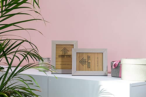 Rustic Wooden Picture Frame 8X10 - Brown Grey - Set Of 2-100% Natural Eco Solid Wood And High Definition Real Glass For Wall Mounting Photo Frame #TOP6