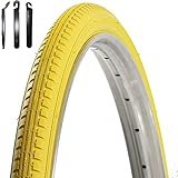  1 x Kenda K-142 Copertone per bicicletta giallo 40-635 (28 x 1 1/2) con leva per pneumatici