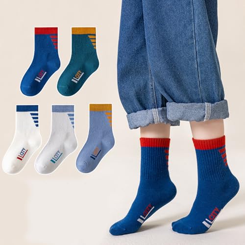 Sock,5 Pairs Spring Autumn Cotton Socks Children Socks Kids Boys Sport Socks with Letter Print Socks4