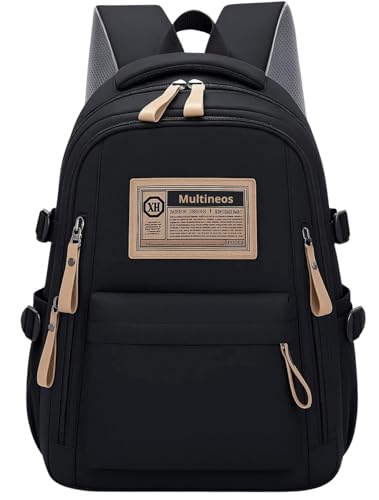 Mochila Masculina Feminina Notebook Viagem Trabalho Escola Escolar Preta Grande Impermeável Reforçada Resistente Passeio Casual (Preta)