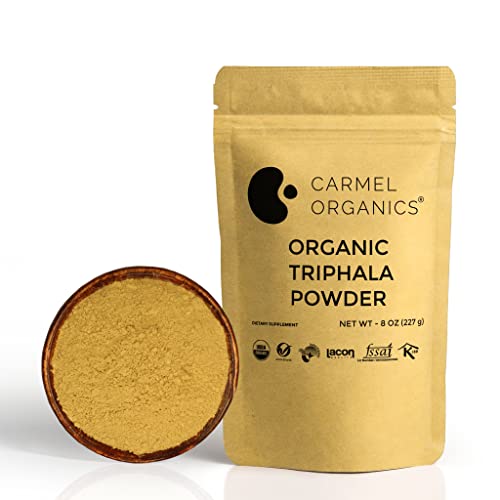 Carmel Organics Organic Triphala Powder 8 Oz Or 1/2 Lb For Digestive Support | Usda Certified | Non Gmo #TOP10