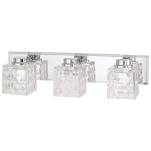 Image of Minka Lavery Wall Light Fixtures 4793-77-L Glorietta Bath Vanity Lighting, 3-Light LED 24 Watts, Chrome