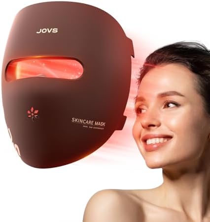 JOVS 4D Red Light Therapy Mask for Face with 4 Color Ligh...
