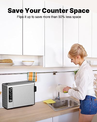 Air Fryer Toaster Oven, Joyami 18Qt Oven And Indoor Grill Combo With See-Through Window For Air Fry, Bake, Dehydrate, Toast, 6 Nonstick Accessories, Dishwasher Safe, 1600W, Stainless Steel #TOP6