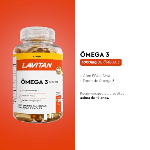 Lavitan ômega 3 1000 mg- 120 cápsulas