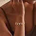 FUCJOEE Charm Bracelets for Women Trendy, 14K Gold Plated Heart Bracelets for Women Non Tarnish Cute Dainty Charm Gold Bracelet Fashion Waterproof Chain Bracelet Gold Jewelry