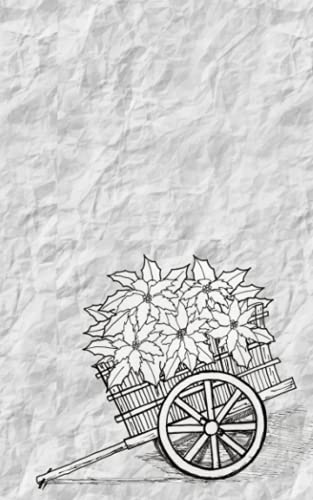 Cuaderno hoja rayada, Portada con dibujo de carreta de flores, hecha a mano. (Spanish Edition)