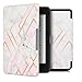 Produktbild kwmobile Hülle kompatibel mit Amazon Kindle Paperwhite (10. Gen - 2018) - Kunstleder eReader Schutzhülle Cover Case - Glory Mix Marmor Rosegold Weiß Altrosa