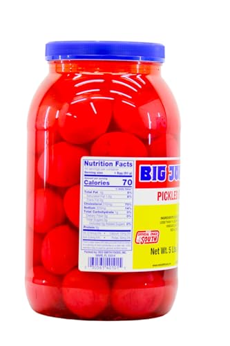 Big John\'s Pickled Eggs 5 lbs. with Sophley Tong - Family Size Jar of Tangy Delights