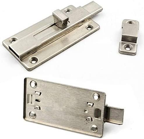 Slide Bolt,Gate Latch, 1pcs Door Bolts Steel Latch Sliding Lock, Surface Mounted Slide Bolt for All Types of Internal Doors