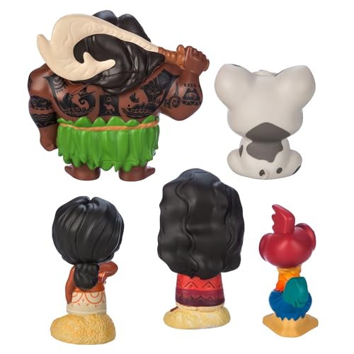 Image of Disney Store Official Moana 2 Bath Toys Set - Includes 5 Detailed Toys with a Straining Storage Bucket - Bath Time Fun & Water Play Set for Kids