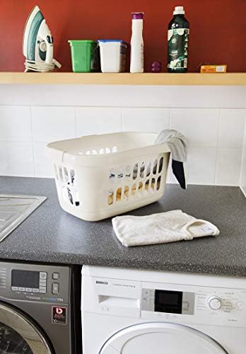 [  ]  , Plastic Hipster Laundry Basket Washing Clothes High Grade Linen Storage Bin Tidy