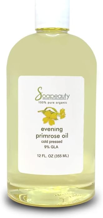 Soapeauty Aceite natural prensado en frío y filtrado en frío. Aceite de onagra contiene alto nivel (9%) de ácido graso esencial ácido
