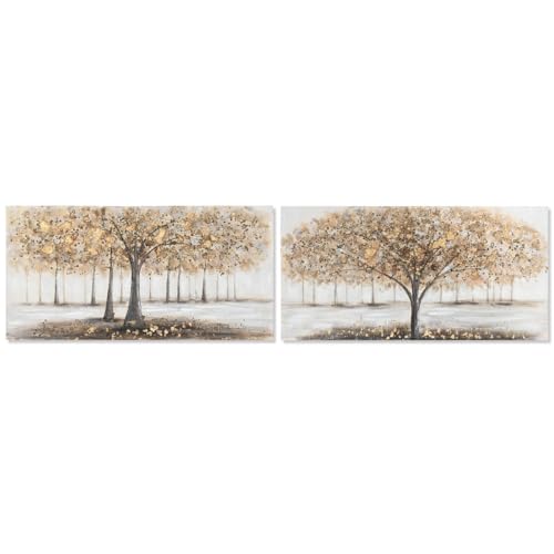 Tableau Cottage habiller un grand mur vide duo de toiles panoramiques 120 x 3 x 60 cm