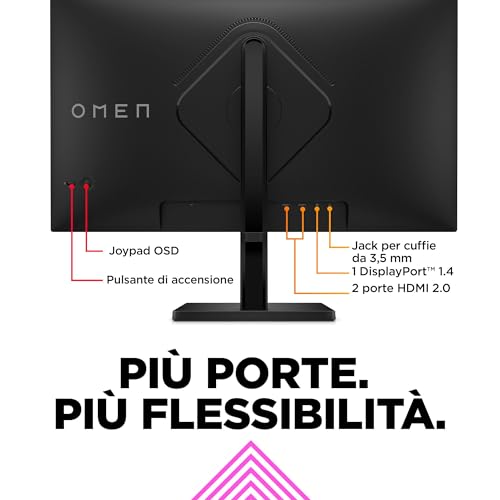 OMEN 27q QHD Monitor, Schermo da 27 Pollici Quad HD, Risoluzione 2560 x 1440 Pixel, Pannello IPS da 165Hz, 1 ms, DisplayHDR 400, Antiriflesso, 450 nits, AMD FreeSync, USB, HDMI, Nero - Monitor - Immagine 4