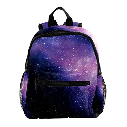 Sac à dos violet ciel étoilé pour l'école et les voyages en famille