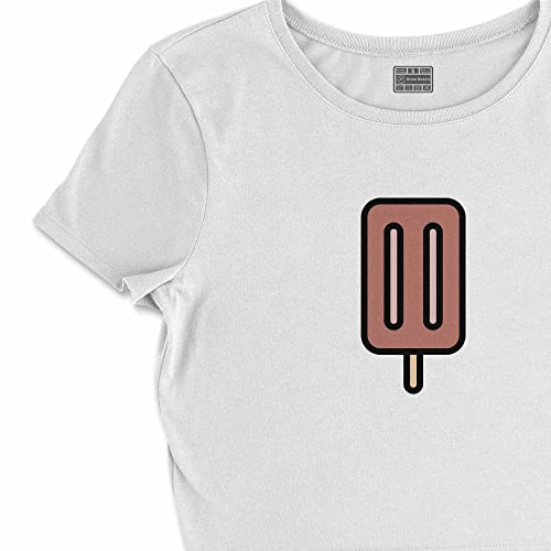 Hauts pour Femme Crop-Top Blanc Décontracté 100% Coton en Taille L - 3