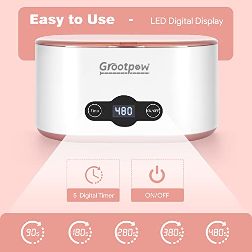 Ultrasonic Jewelry Cleaner 650Ml, 45Khz Portable Household Ultrasonic Cleaning Machine With Removable Power Cord & Digital Timer, Silver Jewelry Cleaner For Eyeglasses, Watches, Rings, Coins, Denture #TOP2
