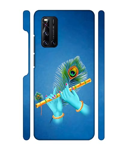 Image of Lord ''Krishna'' -(Flute & Feathers) Printed Hard Mobile Back Cover & Case for Vivo V19, Designer | Protective & Premium Cover & Case