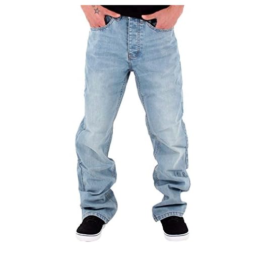 Rocawear Mens Boys Double R Star Loose Fit Hip Hop Jeans is Money G Time SWB (W30 - L33) Stone Wash Blue