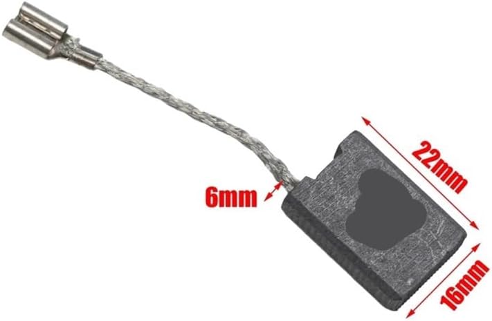 General-Purpose Mechanical Parts: Two 6 * 16 * 22mm Carbon Brushes, Suitable for Power Tools Such As G2000, T2000, and G20-180 Cutting Machines. Replacement Kit