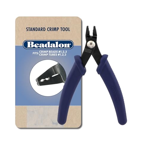 Beadalon Crimp Tool Standard - Fits Crimp Beads #1-3 Crimp Tubes #2-3 Dark Blue 5.25 in / 13.3 cm