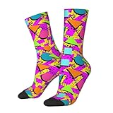 Sanghing Retro 80s 90s Funny Crew Socks For Women Men,Casual Cool Athletic Sport Novelty Socks For Adults
