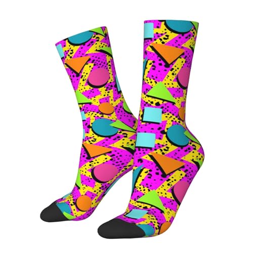 Sanghing Retro 80s 90s Funny Crew Socks For Women Men Casual Cool Athletic Sport Novelty Socks For Adults